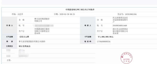 夢天家居首批捐贈(zèng)100萬元