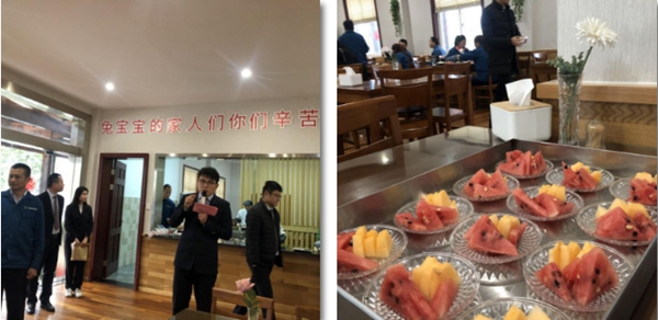 兔寶寶木門為一線員工們提前舉辦年夜飯活動