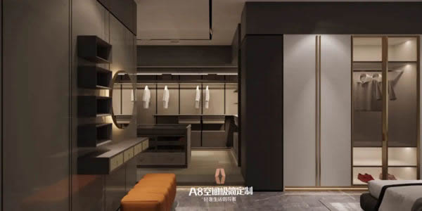 A8空間極簡定制：頂級衣帽間設計，滿足你的全部幻想