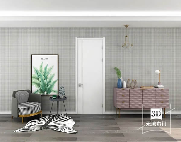 3D無(wú)漆木門