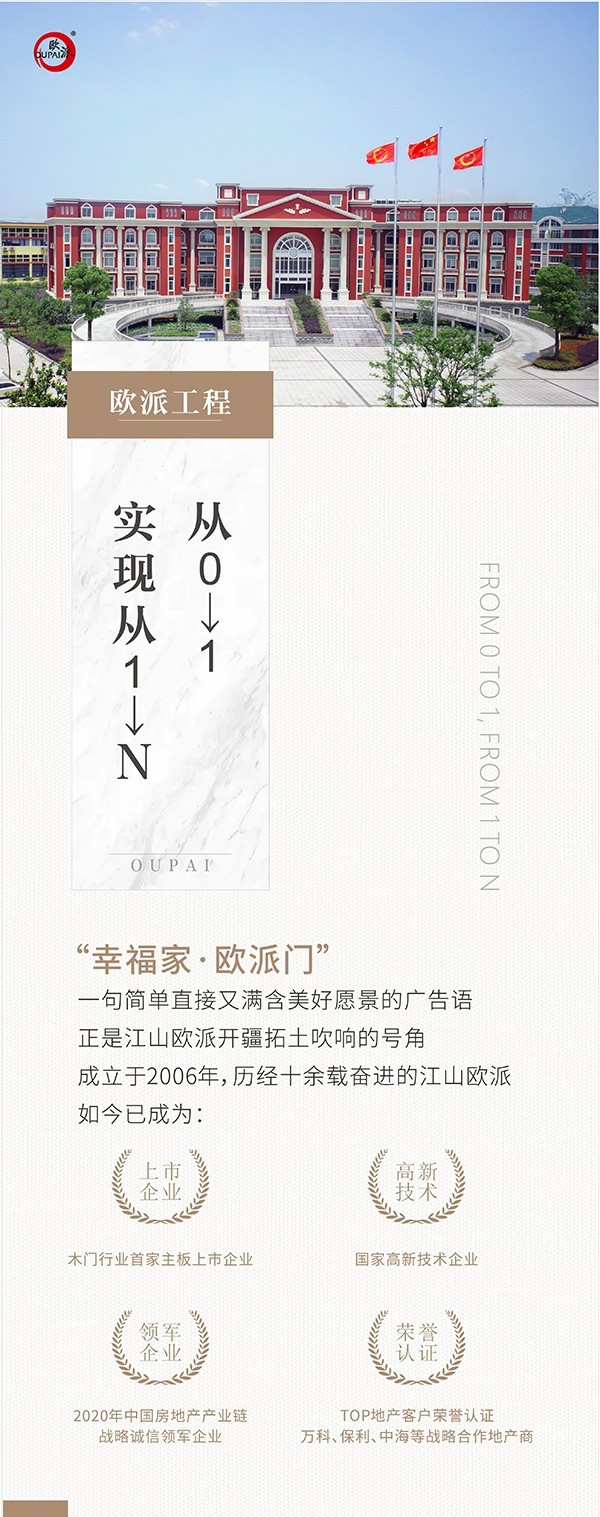 江山歐派木門工程實現(xiàn)從0→1，從1→N