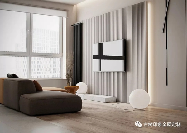 古樹印象全屋定制： 電視背景墻讓全屋簡(jiǎn)潔又實(shí)用