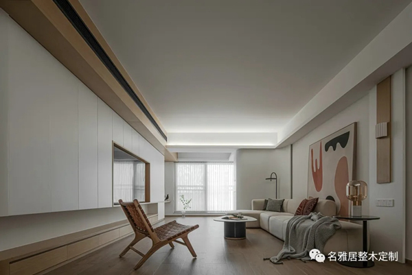 名雅居全屋 | 130㎡極簡(jiǎn)自然風(fēng)，方圓交錯(cuò)，木白有序！