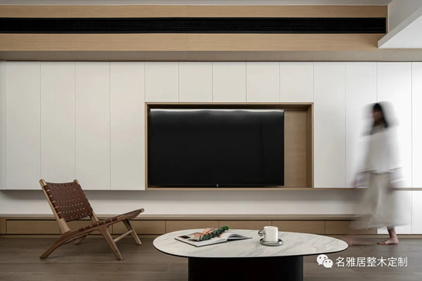 名雅居全屋 | 130㎡極簡(jiǎn)自然風(fēng)，方圓交錯(cuò)，木白有序！