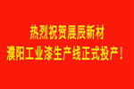 熱烈祝賀展辰新材濮陽工業(yè)漆生產(chǎn)線順利投產(chǎn)