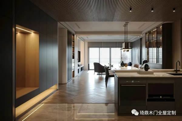 琦鼎木門 |? 只有這種輕奢風的家，才能“高級”二字來形容。