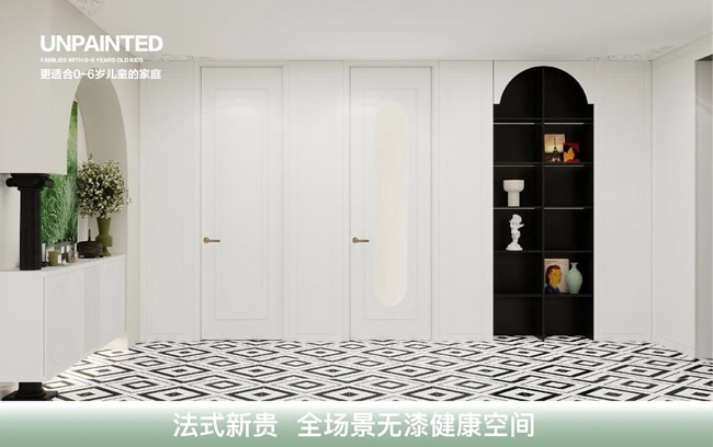 3D無(wú)漆木門(mén)