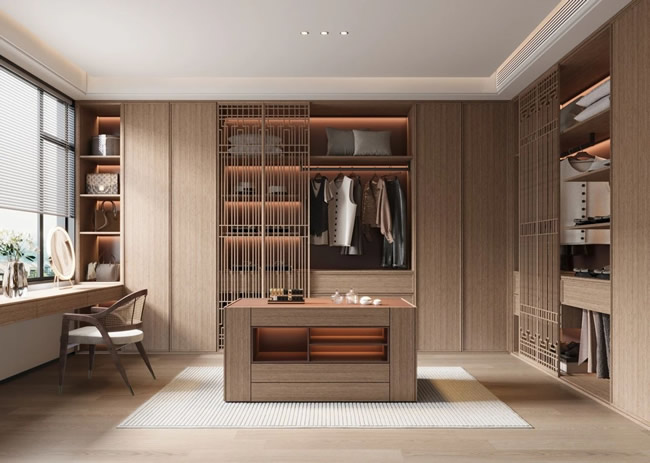 名圖木門 | 宋式風(fēng)骨與骨骼線柜門的禪意共鳴