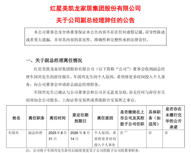 紅星美凱龍、索菲亞、我樂、夢(mèng)百合高管變動(dòng)；尚品宅配獲銀行99.64億元綜合授信；居然之家大股東被法院立案執(zhí)行