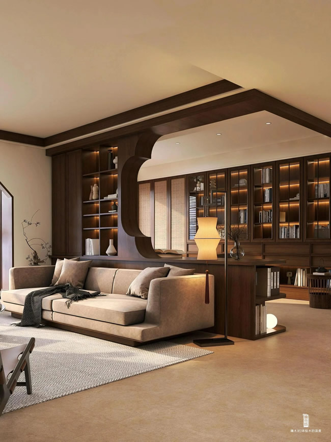 兄弟木門 | 兄弟木作-臻木坊 | 90㎡宋韻新中式小家美哭