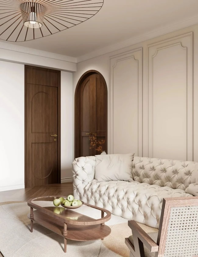 皇朝木門 | 胡桃木+奶油風(fēng)=完美法式～我的夢(mèng)中情房