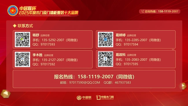 中居聯(lián)杯,木門及門墻柜整裝,木門十大品牌